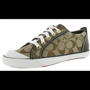 Coach Barrett Q106 Brown/Khaki Signature Sneakers
